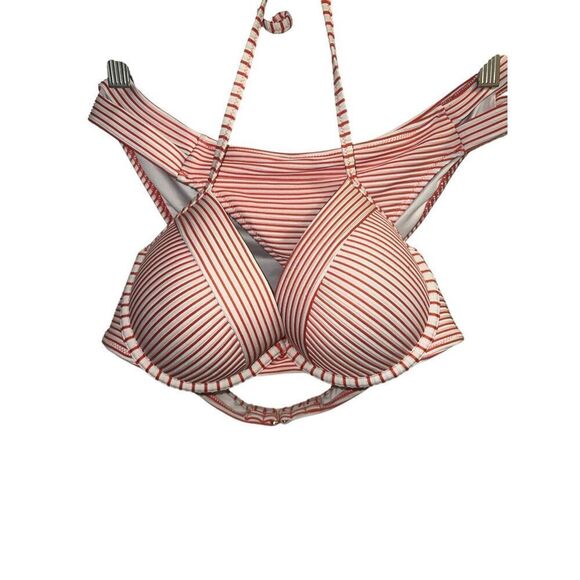 ✨Shade & Shore Textured Stripe Light Lift Two-Piece Halter Bikini Sz 34C & M✨ - Picture 9 of 14